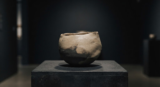 Hand-thrown ceramic vessel